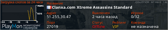 баннер для сервера cs. Clanxa.com Xtreme Assassins Standard