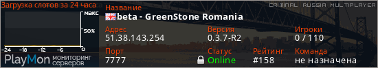 баннер для сервера crmp. beta - GreenStone Romania