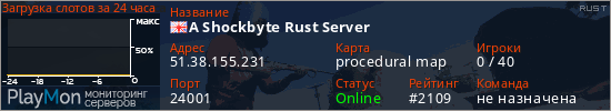 баннер для сервера rust. A Shockbyte Rust Server