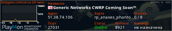 баннер для сервера garrysmod. Generic Networks CWRP Coming Soon&trade;