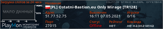 баннер для сервера csgo. [PL] Ostatni-Bastion.eu Only Mirage [TR128]