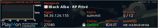 баннер для сервера garrysmod. Black Alba - RP Priv&eacute;