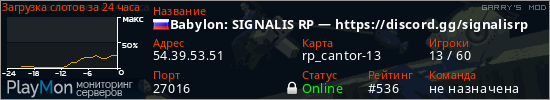 баннер для сервера garrysmod. Babylon: SIGNALIS RP &mdash; https://discord.gg/signalisrp