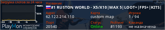 баннер для сервера rust. #1 RUSTON WORLD - X5/X10|MAX 5|LOOT+|FPS+|KITS|MYMINI