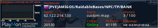 баннер для сервера rust. [PVE]AMIGOS/RaidableBases/NPC/TP/BANK