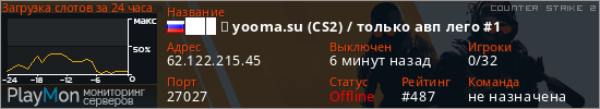 баннер для сервера cs2. ███ ➥ yooma.su (CS2) / только авп лего #1