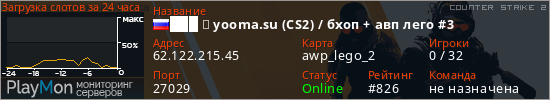 баннер для сервера cs2. ███ ➥ yooma.su (CS2) / бхоп + авп лего #3
