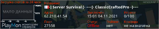 баннер для сервера minecraft. -] Server Survival [- ----[- ClassicCraftedPro -]----