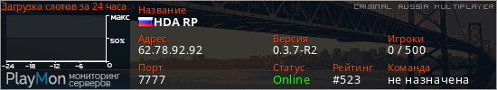 баннер для сервера crmp. HDA RP