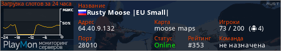 баннер для сервера rust. Rusty Moose |EU Small|