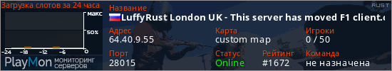 баннер для сервера rust. LuffyRust London UK - This server has moved F1 client.connect u