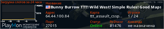 баннер для сервера garrysmod. Bunny Burrow TTT! Wild West! Simple Rules! Good Maps!