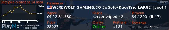 баннер для сервера rust. WEREWOLF GAMING.CO 5x Solo/Duo/Trio LARGE |Loot X5|TP|Homes|