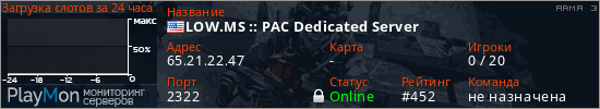 баннер для сервера arma3. LOW.MS :: PAC Dedicated Server