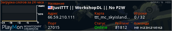 баннер для сервера garrysmod. JustTTT || WorkshopDL || No P2W