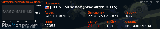 баннер для сервера garrysmod. | HT.S | Sandbox (Gredwitch & LFS)