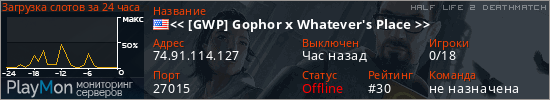 баннер для сервера hl2dm. << [GWP] Gophor x Whatever's Place >>