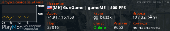 баннер для сервера cs. [MK] GunGame | gameME | 500 PPS