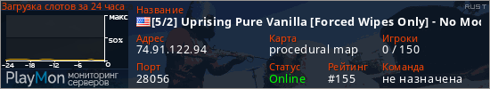 баннер для сервера rust. [5/2] Uprising Pure Vanilla [Forced Wipes Only] - No Mods