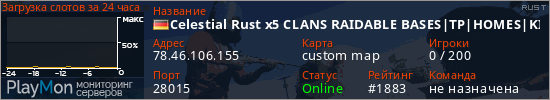 баннер для сервера rust. Celestial Rust x5 CLANS RAIDABLE BASES|TP|HOMES|KITS|+MORE