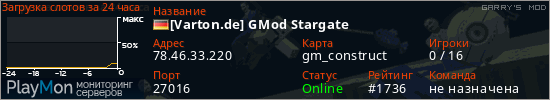 баннер для сервера garrysmod. [Varton.de] GMod Stargate