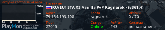 баннер для сервера ark. [RU/EU] STA X3 Vanilla PvP Ragnarok - (v361.4)