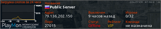 баннер для сервера cs. Public Server
