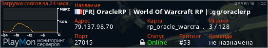 баннер для сервера garrysmod. [FR] OracleRP | World Of Warcraft RP | .gg/oraclerp
