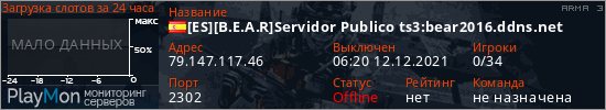 баннер для сервера arma3. [ES][B.E.A.R]Servidor Publico ts3:bear2016.ddns.net