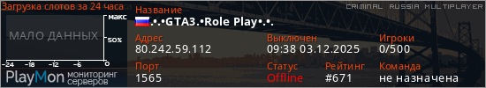 баннер для сервера crmp. .&bull;.&bull;GTA3.&bull;Role Play&bull;.&bull;.