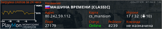 баннер для сервера cs. МАШИНА ВРЕМЕНИ [CLASSIC]