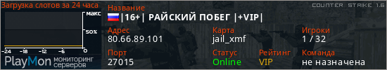 баннер для сервера cs. |16+| РАЙСКИЙ ПОБЕГ |+VIP|