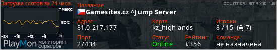 баннер для сервера cs. Gamesites.cz ^Jump Server