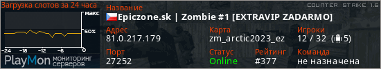 баннер для сервера cs. Epiczone.sk | Zombie #1 [EXTRAVIP ZADARMO]