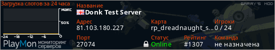 баннер для сервера garrysmod. Donk Test Server