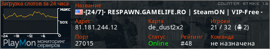 баннер для сервера cs. -[24/7]- RESPAWN.GAMELIFE.RO | SteamON | VIP-Free -
