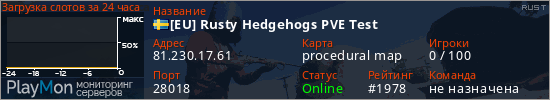 баннер для сервера rust. [EU] Rusty Hedgehogs PVE Test