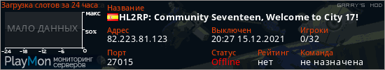 баннер для сервера garrysmod. HL2RP: Community Seventeen, Welcome to City 17!