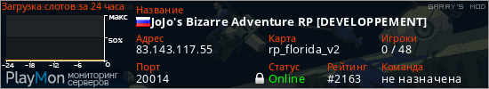 баннер для сервера garrysmod. JoJo's Bizarre Adventure RP [DEVELOPPEMENT]