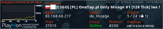 баннер для сервера csgo. ██[CSGO] [PL] OneTap.pl Only Mirage #1 [128 Tick] !ws !knife !gloves