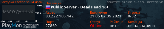 баннер для сервера csgo. Public Server - DeadHead 16+