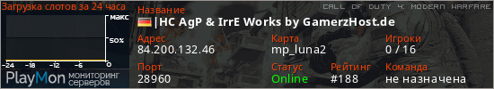 баннер для сервера cod4. |HC AgP & IrrE Works by GamerzHost.de