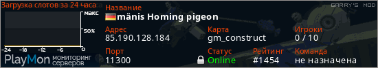 баннер для сервера garrysmod. m&auml;nis Homing pigeon