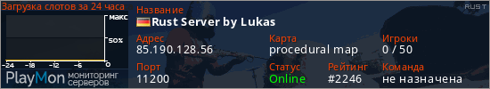 баннер для сервера rust. Rust Server by Lukas