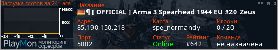 баннер для сервера arma3. &para; [ OFFICIAL ] Arma 3 Spearhead 1944 EU #20_Zeus