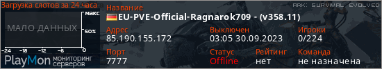 баннер для сервера ark. EU-PVE-Official-Ragnarok709 - (v358.11)
