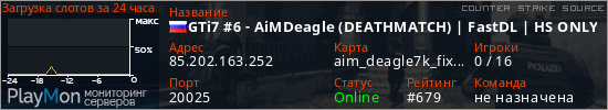 баннер для сервера css. GTi7 #6 - AiMDeagle (DEATHMATCH) | FastDL | HS ONLY