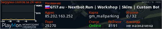 баннер для сервера garrysmod. GTi7.eu - Nextbot Run | Workshop | Skins | Custom Bots | MapVot