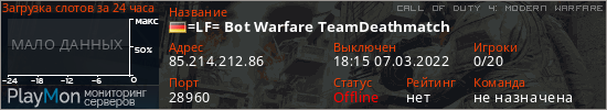 баннер для сервера cod4. =LF= Bot Warfare TeamDeathmatch