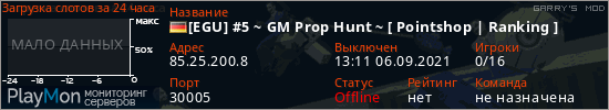 баннер для сервера garrysmod. [EGU] #5 ~ GM Prop Hunt ~ [ Pointshop | Ranking ]